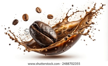 Similar – Image, Stock Photo Roasted coffee beans background black Set or collection.