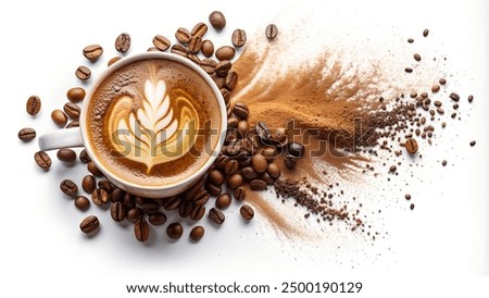 Similar – Foto Bild Kaffeebohnen Lebensmittel