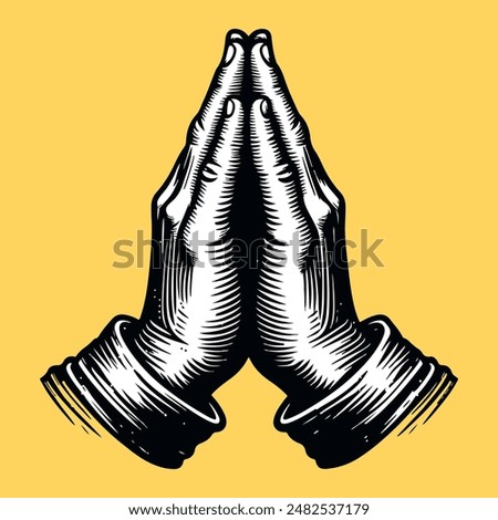 Praying hands. Religion and holy catholic or christian.