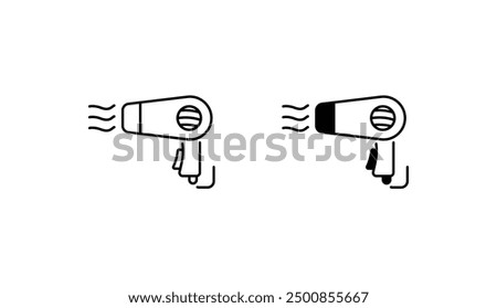 Hairdryer icon design with white background stock illustration