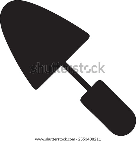 Trowel icon design black silhouette 