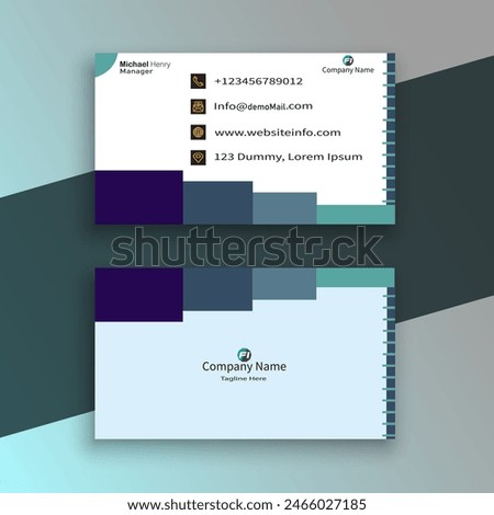 Business card template. Here is a unique and extraordinary design. Very beautiful colors have been used here and the details have been placed very nicely.