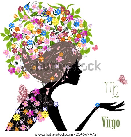 Zodiac sign virgo. fashion girl