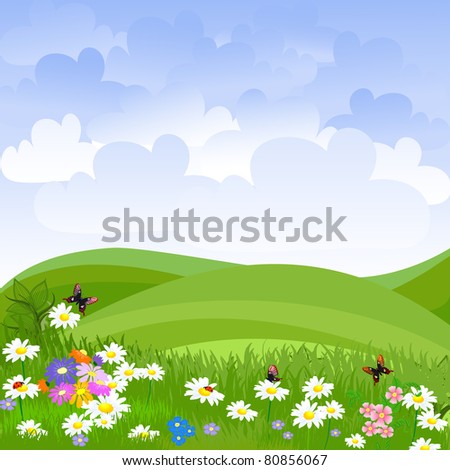 landscape lawn flowers