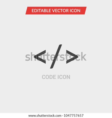 Code icon dark grey new trendy flat style vector symbol