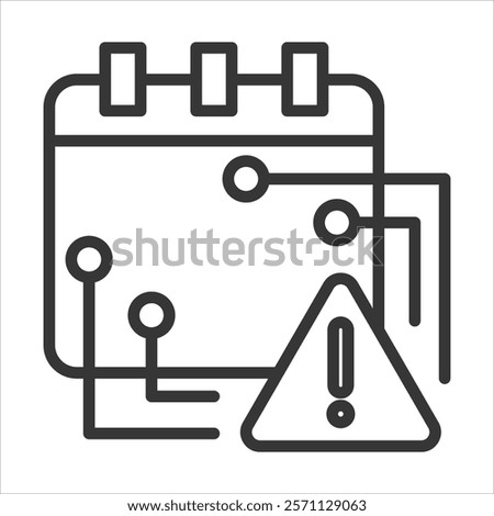 Zero Day Vulnerability Icon Vector Illustration Outline