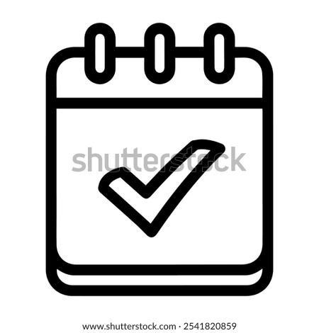 Calendar with Checkmark Icon vector