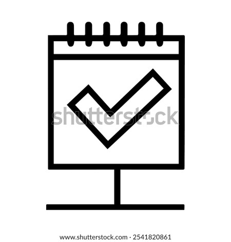 Calendar with Checkmark Icon vector