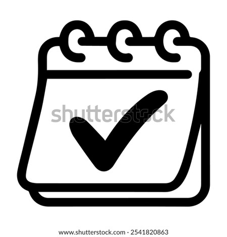 Calendar with Checkmark Icon vector