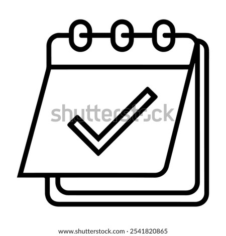 Calendar with Checkmark Icon vector