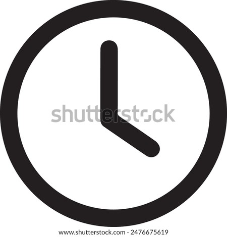 Clock icon Design vector, trendy flat style isolated on background. Clock icon page symbol for your web site design Clock logo, Clock Vector illustration, time icon on white background