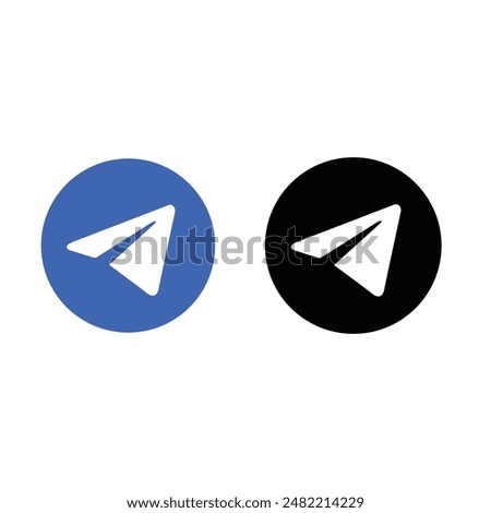 icon set for Telegram Logo design vector, Icon of a round Telegram logotype. social media application. application on the network. well-known editorial brand. Vector-based artwork design