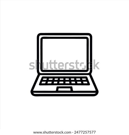 Simple Laptop Vector with Minimalist and modern design