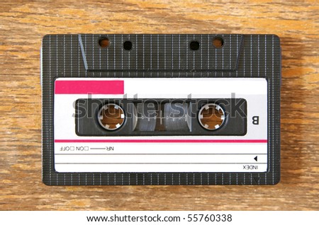 old tape on wooden background