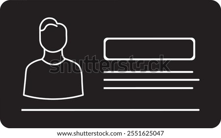 address card silhouette icon vector design 