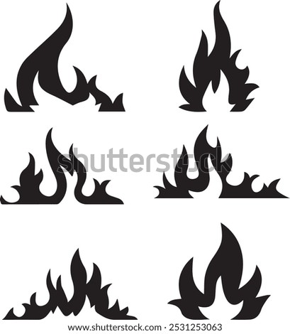 Fire flames icon vector art design 