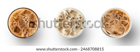 Similar – Foto Bild Gläser mit Eiskaffee-Latte