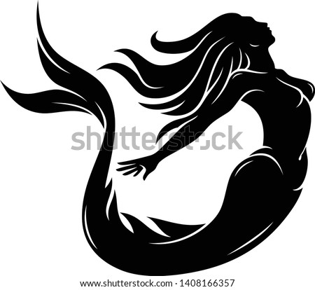 Mermaid Silhouette Clipart | Free download on ClipArtMag