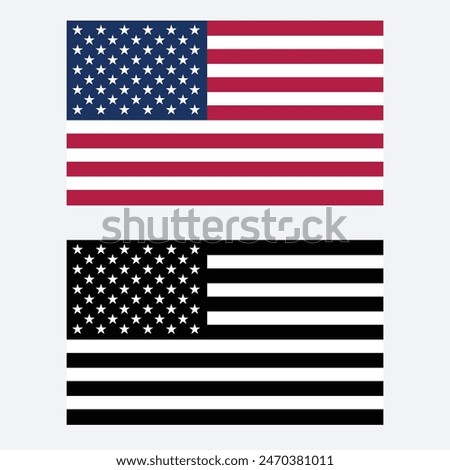 vector image of united states flag