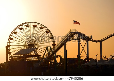 Santa Monica pier in Los Angeles, California