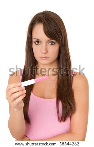 Teenage Girl Holding Pregnancy Test Stock Photo 58344262 : Shutterstock