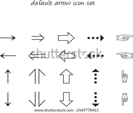 the default arrow icon set