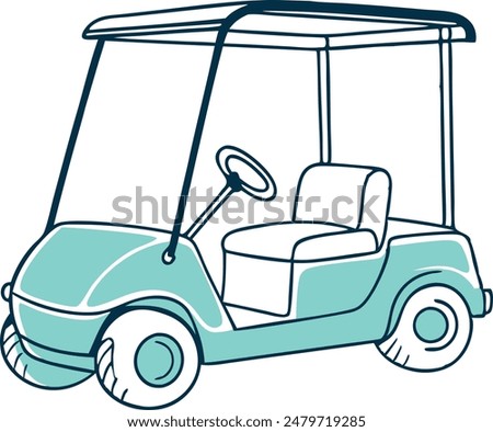 golf cart isolated on white