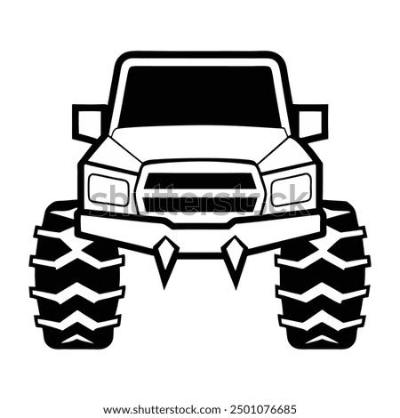 Giant Grunt Truck Logo Vector Off Road King Emblematic Monster Truck