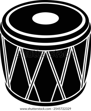 Drum icon, white background vector white background