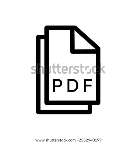 PDF File vector icon,Vector illustration