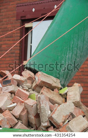 Similar – Image, Stock Photo Cement garbage chute with shabby surface