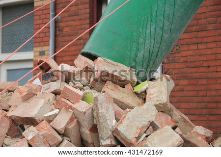 Similar – Image, Stock Photo Cement garbage chute with shabby surface