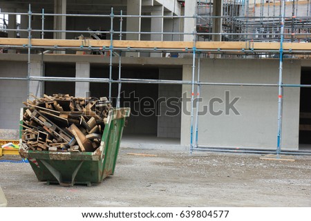 Similar – Image, Stock Photo Cement garbage chute with shabby surface