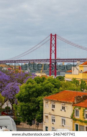 Similar – Foto Bild Ponte 25 de Abril Brücke in Lissabon während Sonnenuntergang mit Schiff und Jesus-Denkmal, bewölkten Himmel portugal