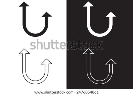 Double arrow up and down icon. vector illustration.
