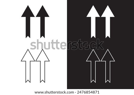 Double arrow up and down icon. vector illustration.
