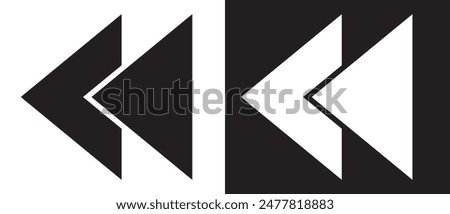 Back arrow symbol icon. previous, reply icon on a white background. Vector illustration.