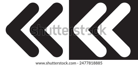 Back arrow symbol icon. previous, reply icon on a white background. Vector illustration.