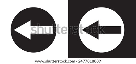 Back arrow symbol icon. previous, reply icon on a white background. Vector illustration.