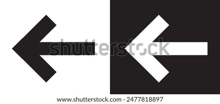 Back arrow symbol icon. previous, reply icon on a white background. Vector illustration.