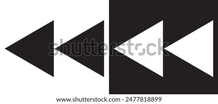 Back arrow symbol icon. previous, reply icon on a white background. Vector illustration.