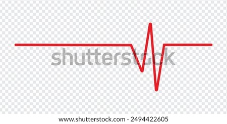 Lifeline icon vector. Heart beats line icon. Cardiogram line icon, sign. Heart pulse silhouette, icon, symbol. Vector illustration.