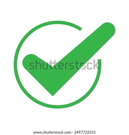 check mark icon vector illustration. check icon. check mark and Tick symbol icon. flat style design icon. vector illustration.