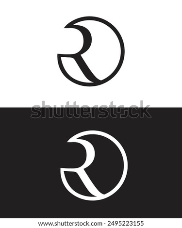 Initial Letter R Logo Vector, Letter R , Typography