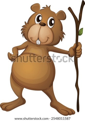 Similar – Image, Stock Photo Brown bear near log Bear