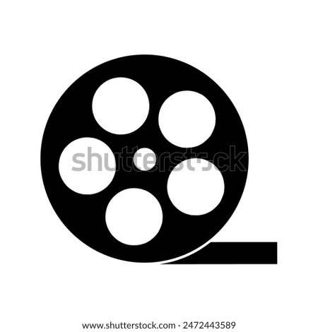 film reel icon vector on white background