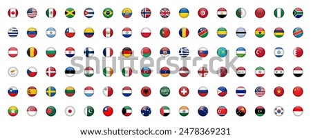 National flags set. World flags. Flags of countries. Countries flags collection. 