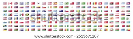 Set of country flags. National flags for different countries
