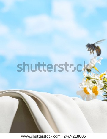 Similar – Image, Stock Photo Bee flies on blue grape hyacinth