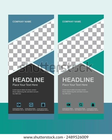 Business roll up banner vector template file 